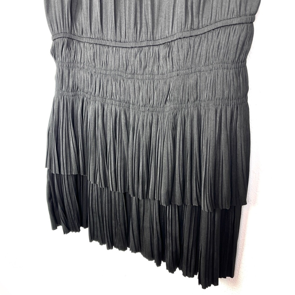 Current Air Drop Waist Black Tiered Ruffle Zoey Mini Dress size medium - Picture 5 of 6